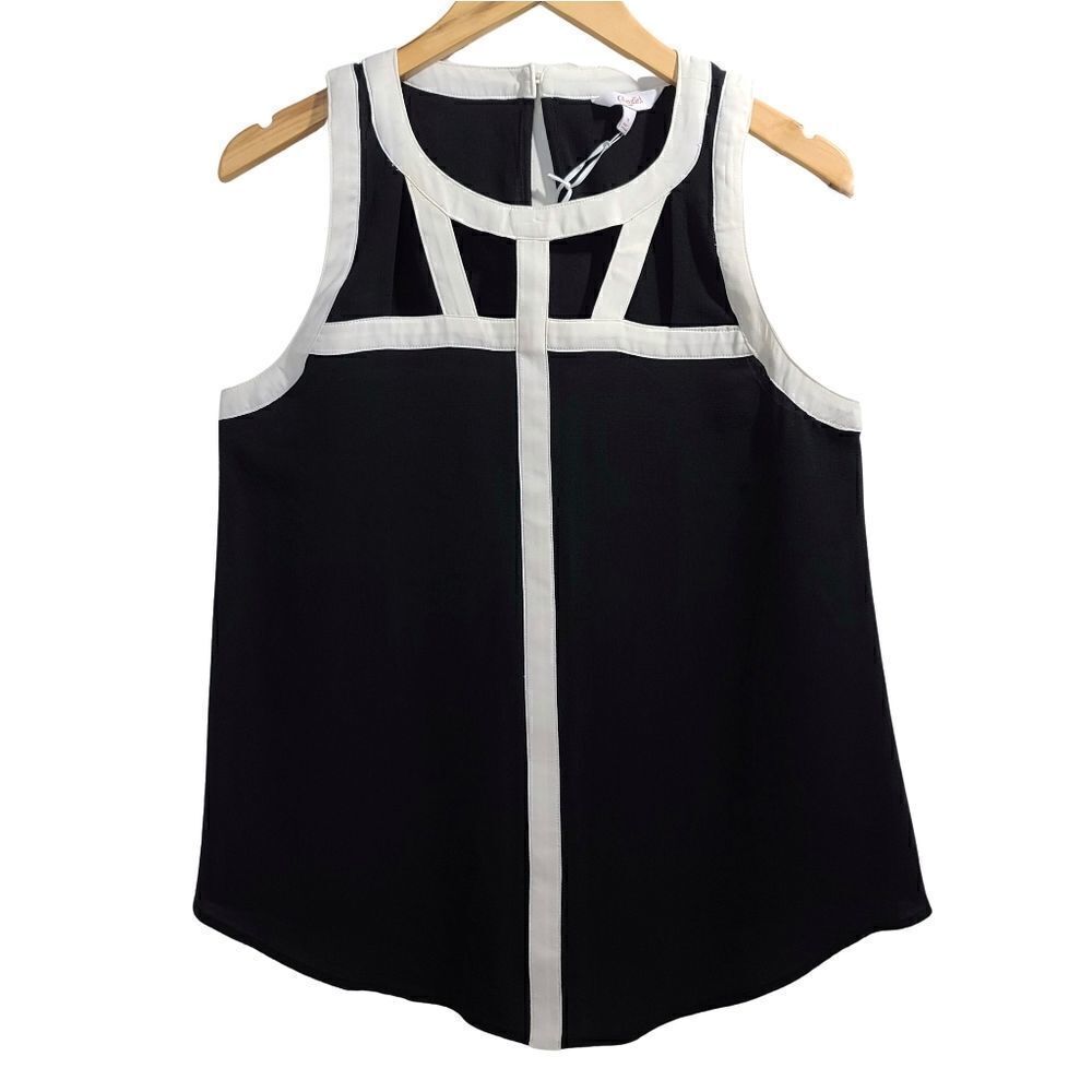 Candies Black and White Tank Top Blouse